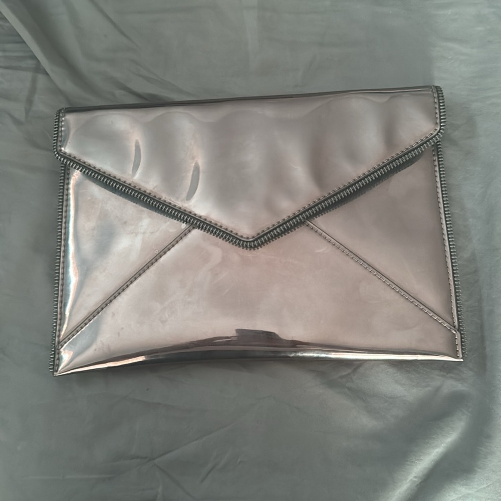 Rebecca Minkoff - Gunmetal Patent Envelope Clutch